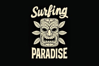 design awesome tiki mask mascot logo in just 1 day