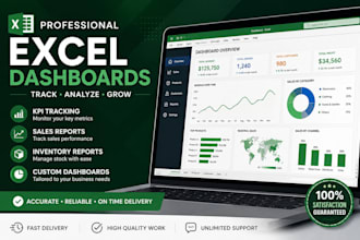 create professional excel trackers dashboards and reports