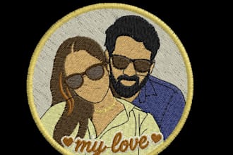 convert your any complex logo into embroidery files dst,emb,dxf,ngs
