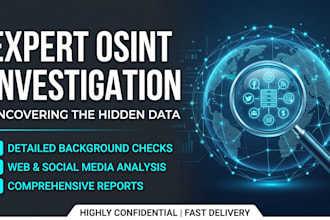 do professional osint investigation, data analysis, and due diligence