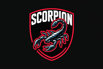 create an awesome scorpion mascot logo with unlimited revision