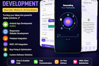 develop a android mobile app for android and ios