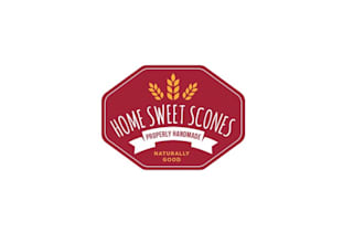 create cute home sweet scones logo