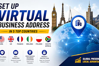 provide virtual business address, virtual office and mailbox worldwide US, UK