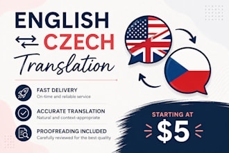 translate english to czech and czech to english