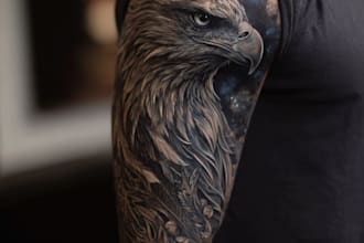 draw a attractive tattoo sleeve art