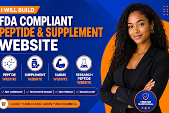 build fda compliant peptide website supplement website research peptide sarms