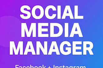be your social media manager and grow your instagram facebook page