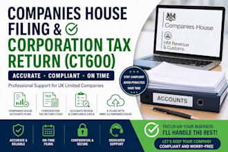 companies house filing and corporation tax return ct600