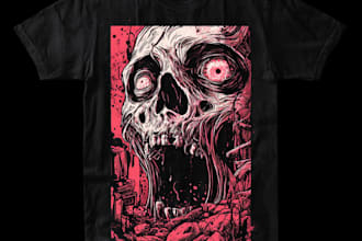 create illustration dark art and cool artwork t shirt