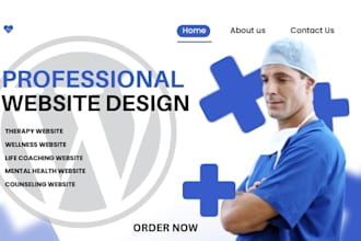 design a professional medical, healthcare, therapy wordpress website