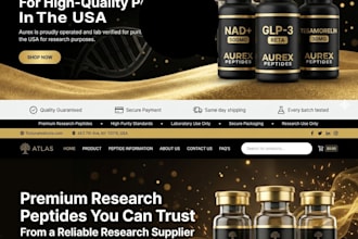build peptide website, research peptide store, coa setup, and payment processor