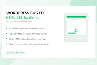 fix html css and javascript bugs on wordpress website