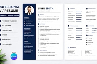 design professional CV and resume in canva