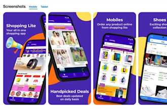 create high converting mobile app screenshots for google play app store in 24hrs