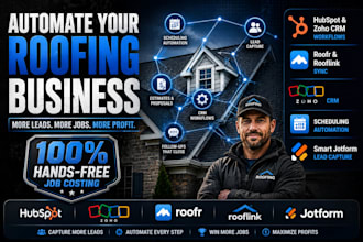 setup automated hubspot workflow roofr rooflink zoho crm scheduling jotform sync