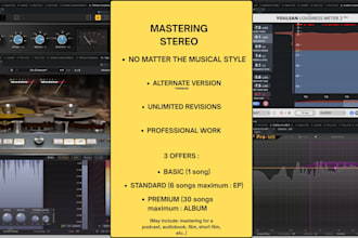 do the mastering for your track or project