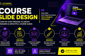 design speaker pitch online course slides webinar presentation design
