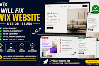 fix wix misalignment font inconsistency poor contrast overlapping mobile layout