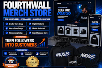 build fourthwall merch store for youtubers, streamers and creators