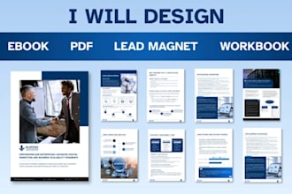 design a branded and editable canva ebook, lead magnet, workbook, PDF and guilds