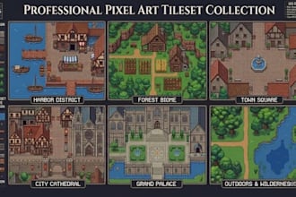 create custom pixel art tileset tilemap rpg game assets for unity and godot