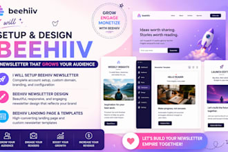 beehiiv newsletter design beehiiv landing page beehiiv newsletter template