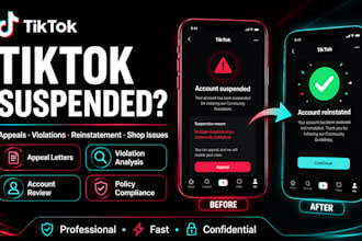 write a professional tiktok shop appeal letter for suspension issues