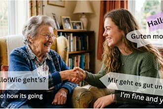 teach basic german to elderly women in a friendly way