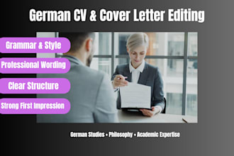 professionally edit and improve your german application documents