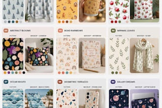 design hand drawn vector seamless patterns for fabric and textile