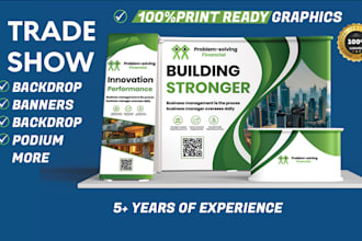 design trade show booth, exhibition stand, backdrop, kiosk and booth graphics