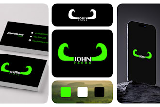 a modern agriculture farm or agri business logo and brand identity