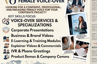 record a professional voice over for corporate and trainings