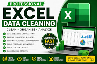 clean, format, merge, split excel data