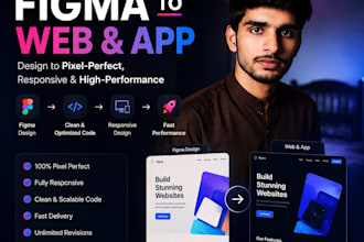 convert figma to responsive react and nextjs website