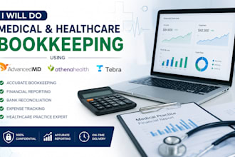 do medical and healthcare bookkeeping using advancedmd, athenahealth, and tebra