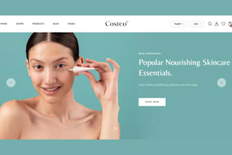 skincare website skincare shopify skincare store beauty website cosmetics store