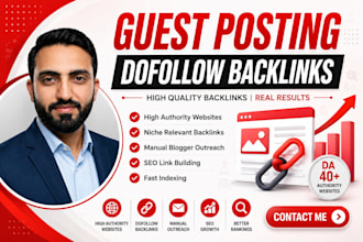 build white hat backlinks through blogger outreach and guest posts