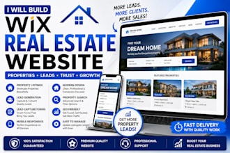 design wix real estate website for agents brokers and agencies