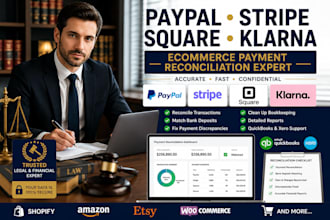 reconcile paypal stripe square and klarna ecommerce payment transactions