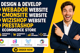 design webador cmonsite wizishop website develop prestashop ecommerce store