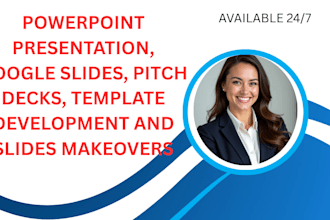 do powerpoint, google slides design and investor pitch deck