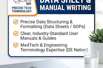 be your professional technical writer for data sheets and manuals