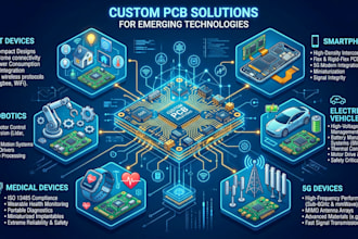 design custom pcb solution for iot, smartphone, evs, robotics, medical, 5gdevice