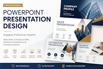 design a professional powerpoint presentation, sales deck or company profile