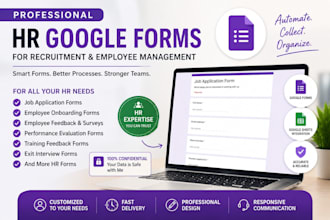 create HR google forms for recruitment and employee management