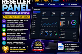 create reseller panel strong 8k, dream4k, atlas pro, mega ott,trex m3u playlist