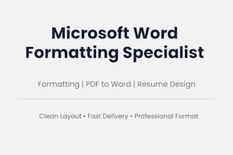 professionally format word documents and convert PDF files