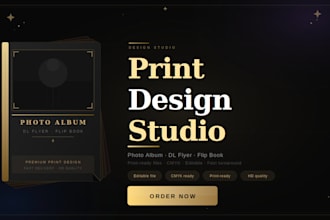 design photo album cover photo flip book and dl flyer using canva, photoshop